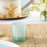 Thumbnail for Beach Party Frosted Glass Votive (Set of 4) Alternate Image 2, Kate Aspen | Votive