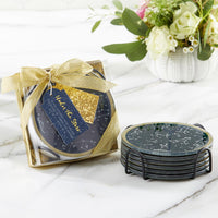 Thumbnail for Under the Stars Glass Coaster with Holder (Set of 6) Alternate Image 3, Kate Aspen | Coasters