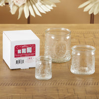 Nesting Vintage Clear Glass Tea Light Holder (Set of 3) Alternate Image 5, Kate Aspen | Tealight/Votive Holder