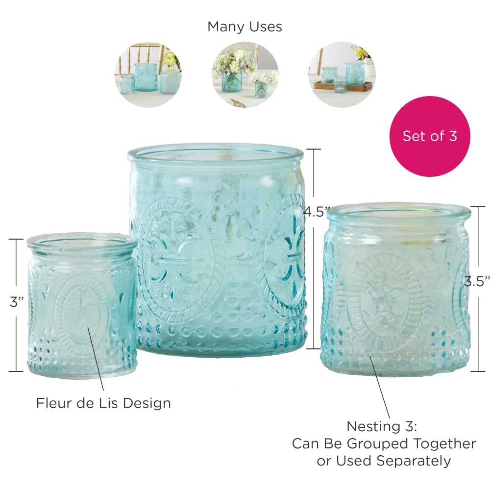 Extra Large Blue Mason Jar Tealight Holder By Ashland®