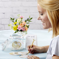 Iridescent Baby Shower Wish Jar with Heart Shaped Cards Main Image, Kate Aspen | Guest Book