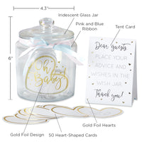 Thumbnail for Iridescent Baby Shower Wish Jar with Heart Shaped Cards Alternate Image 6, Kate Aspen | Guest Book