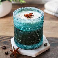 10 oz. Textured Beaded Aqua Glass (Set of 6) Alternate Image 2 - Kate Aspen