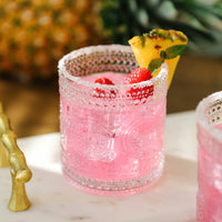 10 oz. Hobnail Beaded Floral Clear Drinking Glasses (Set of 6) Kate Aspen |  Alternate Image 3