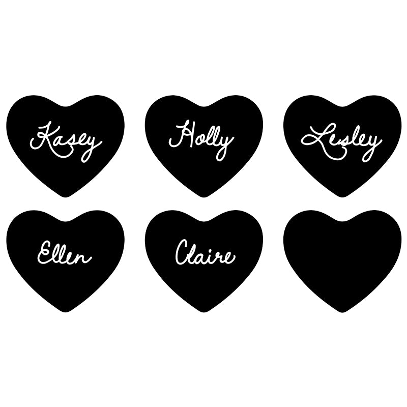 Chalk Heart Stickers (Set of 12) Main Image, Kate Aspen | mw_hidden_cart_fee