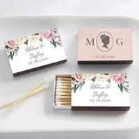 Thumbnail for Personalized Black Matchboxes - English Garden (Set of 50)