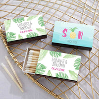 Thumbnail for Personalized Black Matchboxes - Pineapples & Palms (Set of 50)