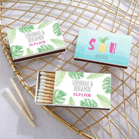 Thumbnail for Personalized White Matchboxes - Pineapples & Palms (Set of 50)
