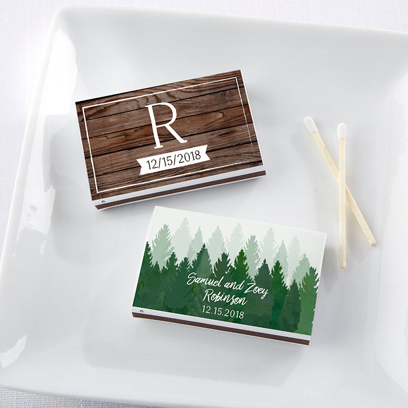 Personalized White Matchboxes - Winter (Set of 50)