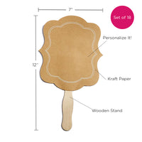 Thumbnail for Kraft Hand Fan (Set of 20) (Personalization Available) Alternate Image 6, Kate Aspen | Fans