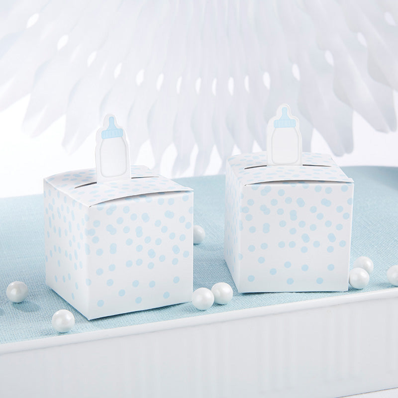 Classic Blue Baby Bottle Favor Box (Set of 24)