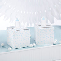 Thumbnail for Classic Blue Baby Bottle Favor Box (Set of 24)