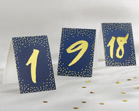 Thumbnail for Navy and Gold Foil Tented Table Numbers (1-18) Alternate Image 3, Kate Aspen | Table Numbers