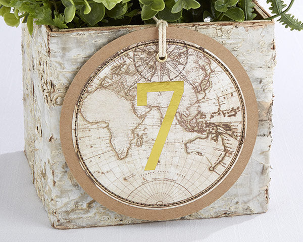Travel & Adventure Gold Foil Table Numbers (1-18) Alternate Image 2, Kate Aspen | Table Numbers