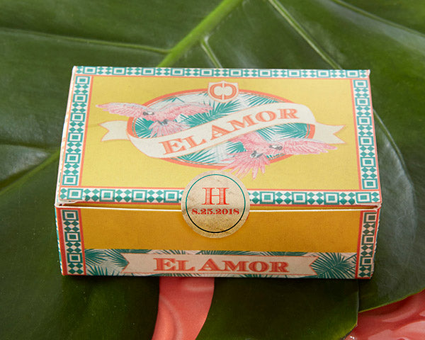 Cigar Box Inspired Favor Box (Set of 24) (Available Personalized)