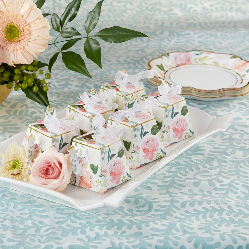 Floral Teapot Favor Box (Set of 24) Main Image, Kate Aspen | Favor Boxes