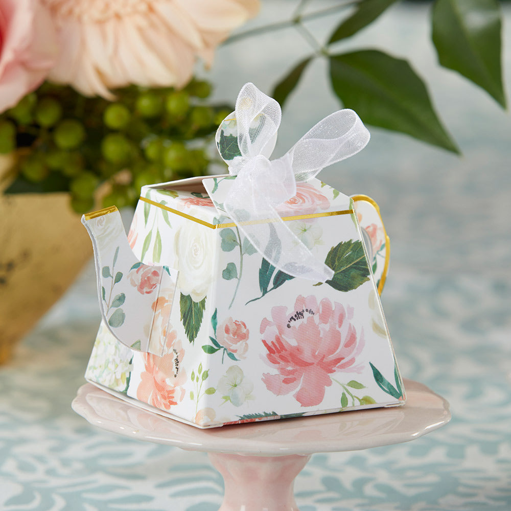 Floral Teapot Favor Box (Set of 24) Alternate Image 3, Kate Aspen | Favor Boxes