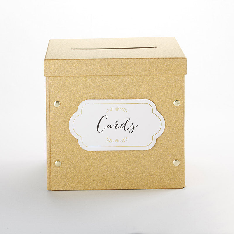 Gold Glitter Collapsible Card Box