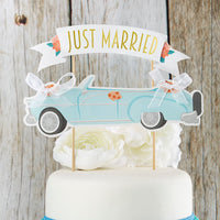 Thumbnail for Just Married Vintage Car Cake Topper