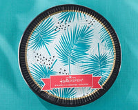 Thumbnail for Tropical Chic 9 in. Premium Paper Plates (Set of 8) Alternate Image 2, Kate Aspen | Paper Plate