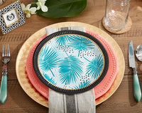 Thumbnail for Tropical Chic 9 in. Premium Paper Plates (Set of 8) Alternate Image 3, Kate Aspen | Paper Plate
