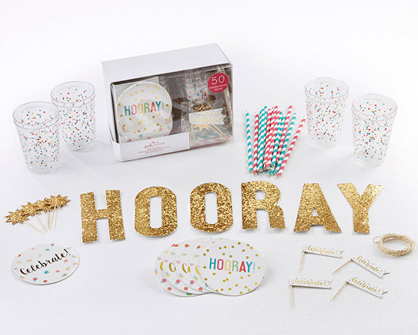 Hooray 50 Piece Party in a Box Alternate Image 2, Kate Aspen | Party Kit