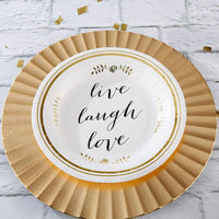 Thumbnail for Live, Laugh, Love 9 in. Paper Plates (Set of 8)