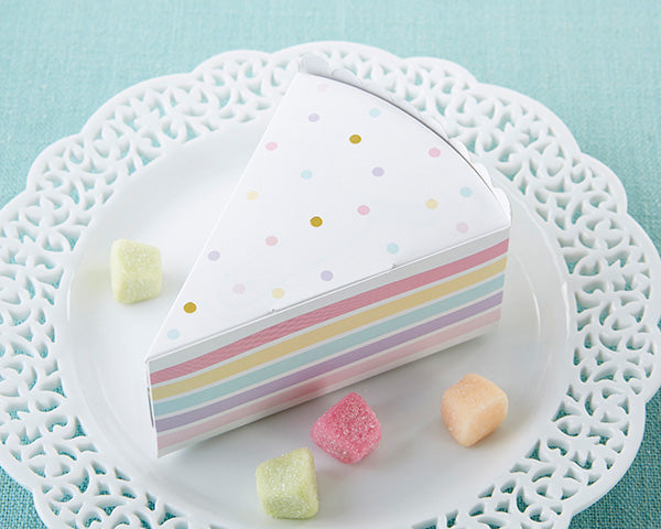 Cake Slice Favor Box (Set of 12)