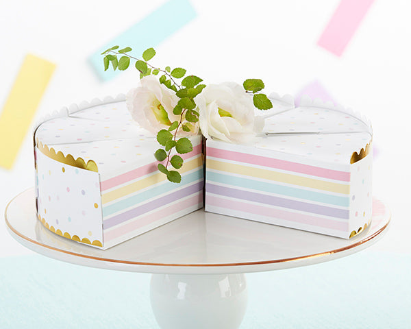 Cake Slice Favor Box (Set of 12)