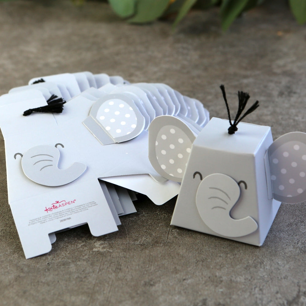 Gender Neutral Baby Shower Gift Box - Grey Elephant