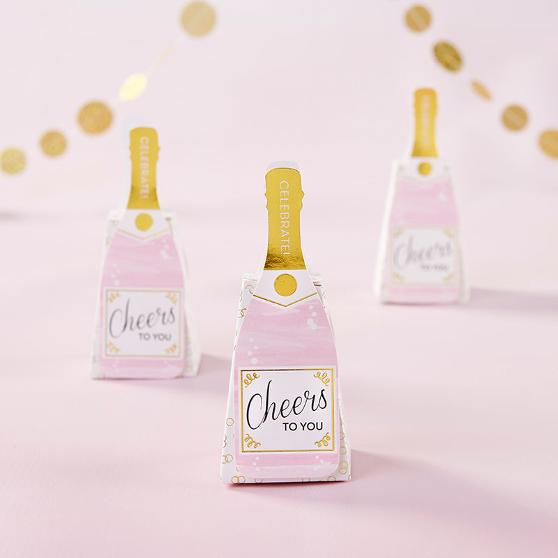 Pink Champagne Favor Box (Set of 12)