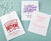 Thumbnail for Personalized White Goodie Bag - Adult Birthday (Set of 12)