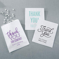Thumbnail for Personalized White Goodie Bag - Thank You (Set of 12)