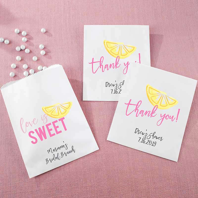 Personalized White Goodie Bag - Cheery & Chic (Set of 12)
