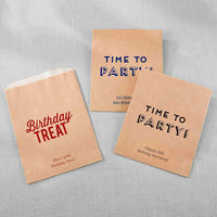 Thumbnail for Personalized Kraft Goodie Bag - Boozy Birthday (Set of 12)