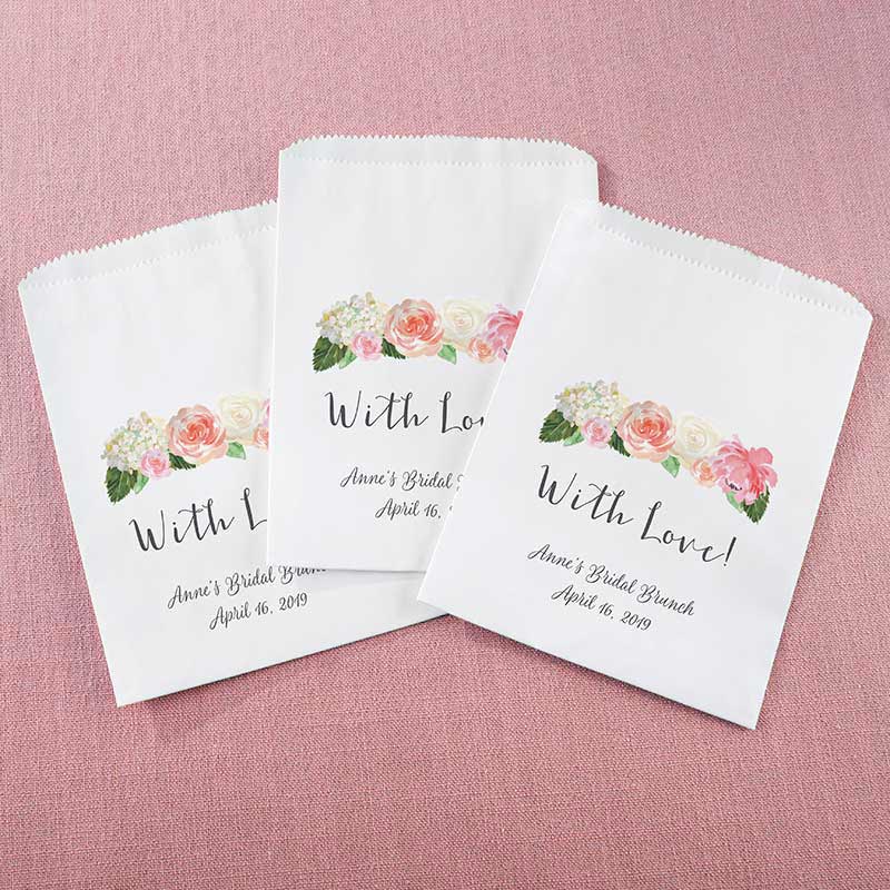 Personalized White Goodie Bag - Brunch (Set of 12)