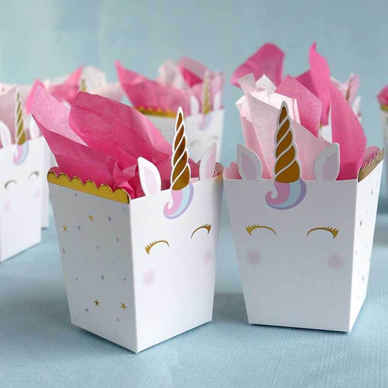 Unicorn Popcorn Favor Box (Set of 12)