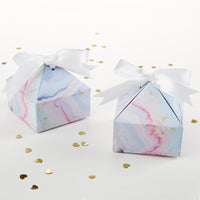 Thumbnail for Marbleized Pyramid Favor Box (Set of 12)