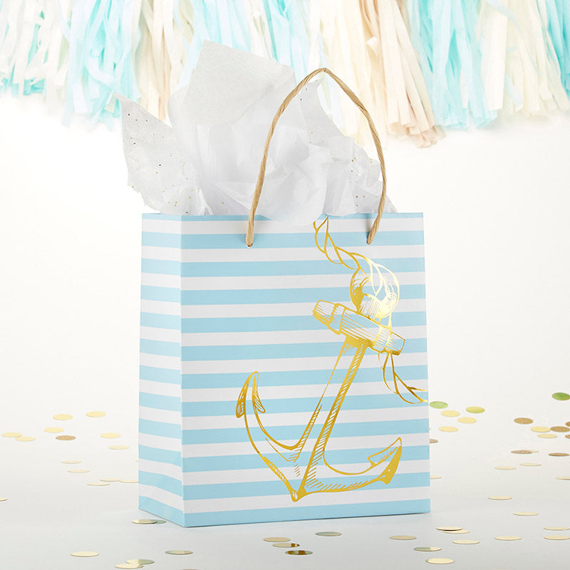 Nautical Anchor Striped Welcome Bag (Set of 6)