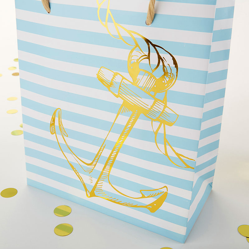 Nautical Anchor Striped Welcome Bag (Set of 6)