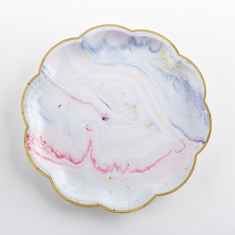 Marbleized 9 in. Paper Plates (Set of 8)