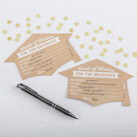 Thumbnail for Graduation Advice Card - Cap Shape (Set of 50)