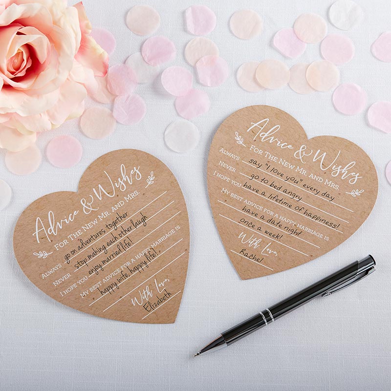 Wedding Advice Card - Heart Shape (Set of 50) Alternate Image 2, Kate Aspen | Games and Advice Cards