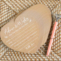 Wedding Advice Card - Heart Shape (Set of 50) Alternate Image 4, Kate Aspen | Games and Advice Cards