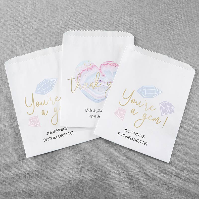 Personalized White Goodie Bag - Elements (Set of 12)