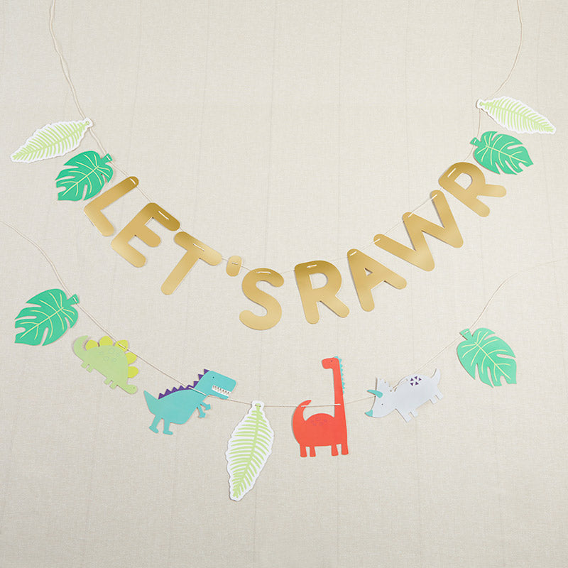 Dino Party Banner (Set of 2) Alternate Image 2, Kate Aspen | Banner