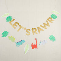 Thumbnail for Dino Party Banner (Set of 2) Alternate Image 2, Kate Aspen | Banner