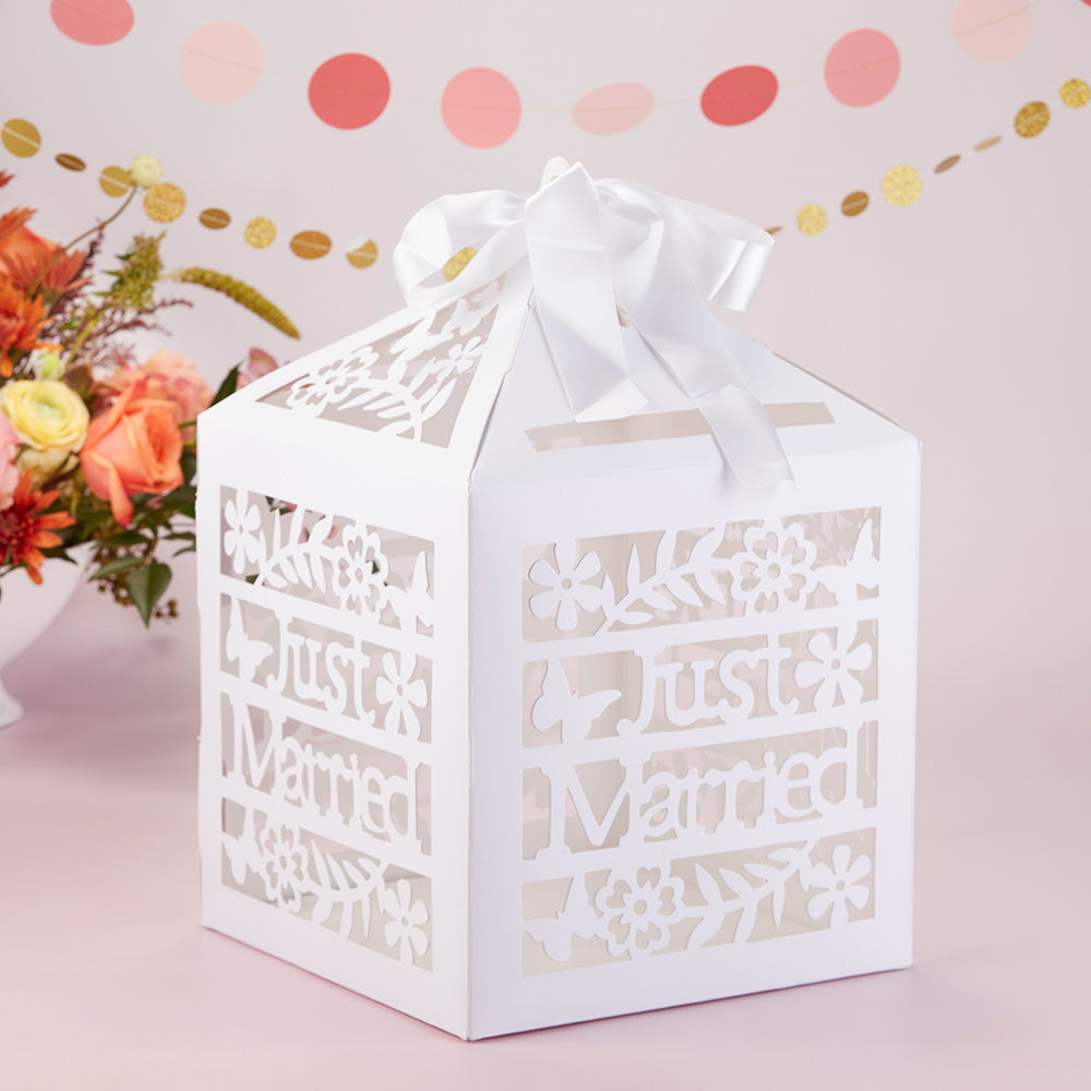 Just Married Birdcage Card Box Main Image, Kate Aspen | Card Box
