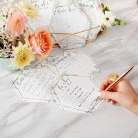 Thumbnail for Geometric Floral Bridal Shower 5-Pack Game Card Set (30 sheets each)