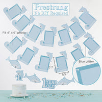 Thumbnail for 1st Birthday Milestone Photo Banner & Cake Topper - Shark Party Alternate Image 2, Kate Aspen | Party Kit